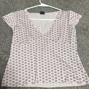 GAP Pink Floral Short Sleeve Top